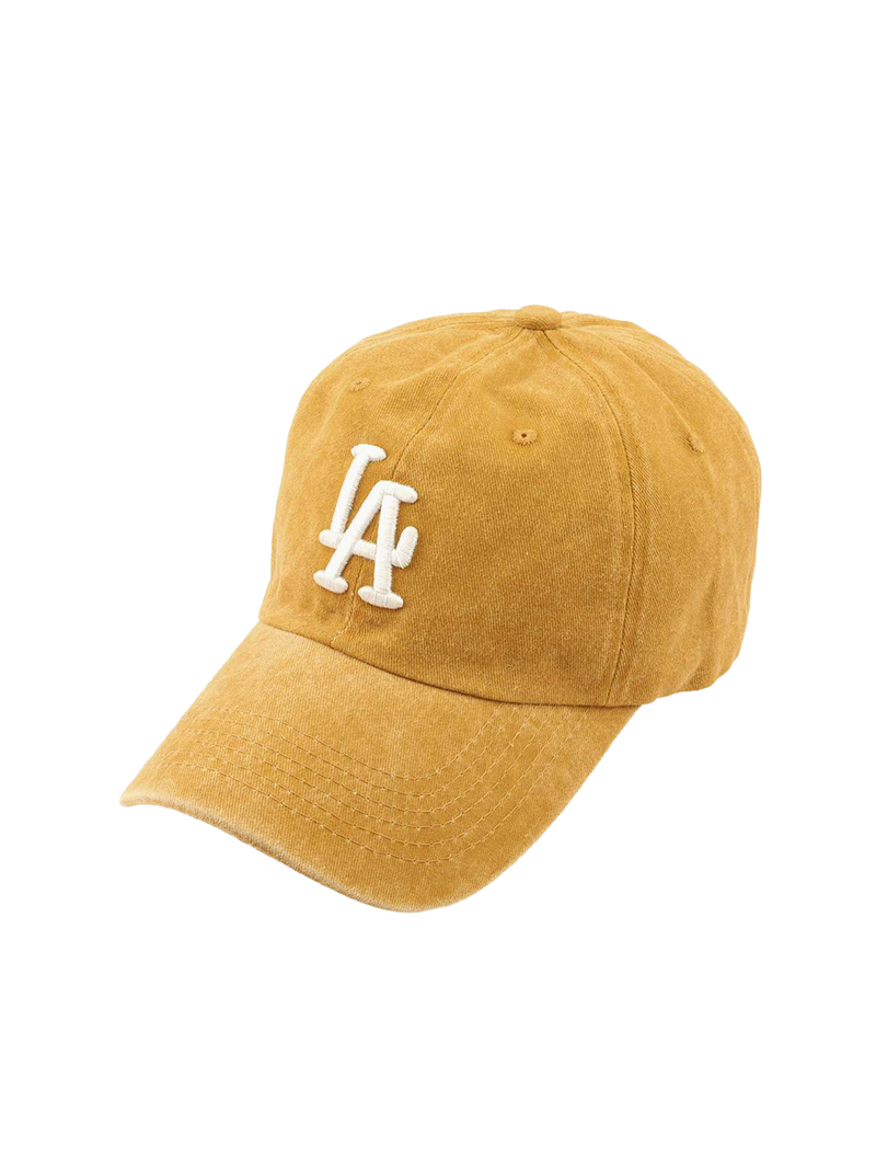 LA Baseball Cap in Mustard - Stitch And Feather