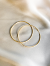 Gold Plate Hoop Earrings - Stitch And Feather