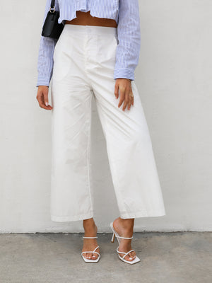 Hanna Cotton Trousers - Final Sale - Stitch And Feather