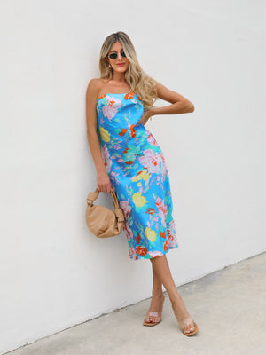 Gemma Floral Midi Dress - Stitch And Feather