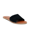 Cabana Slides in Black Suede - Stitch And Feather
