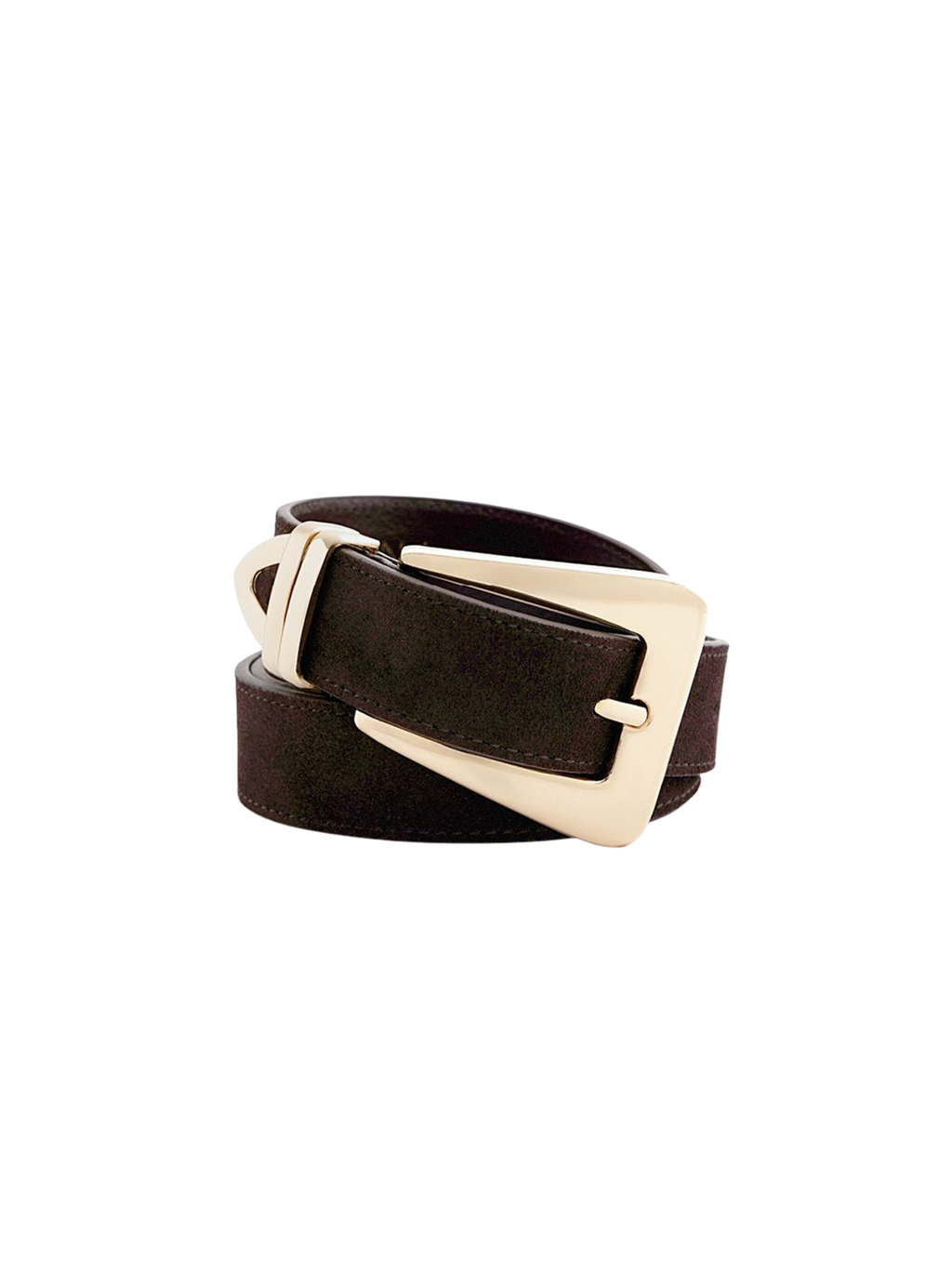 Carmen Suede Belt in Dark Cacao