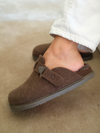 Portland Faux Fur Clog in Coffee - Stitch And Feather