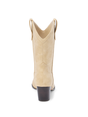 Benji Western Boot in Natural - Stitch And Feather