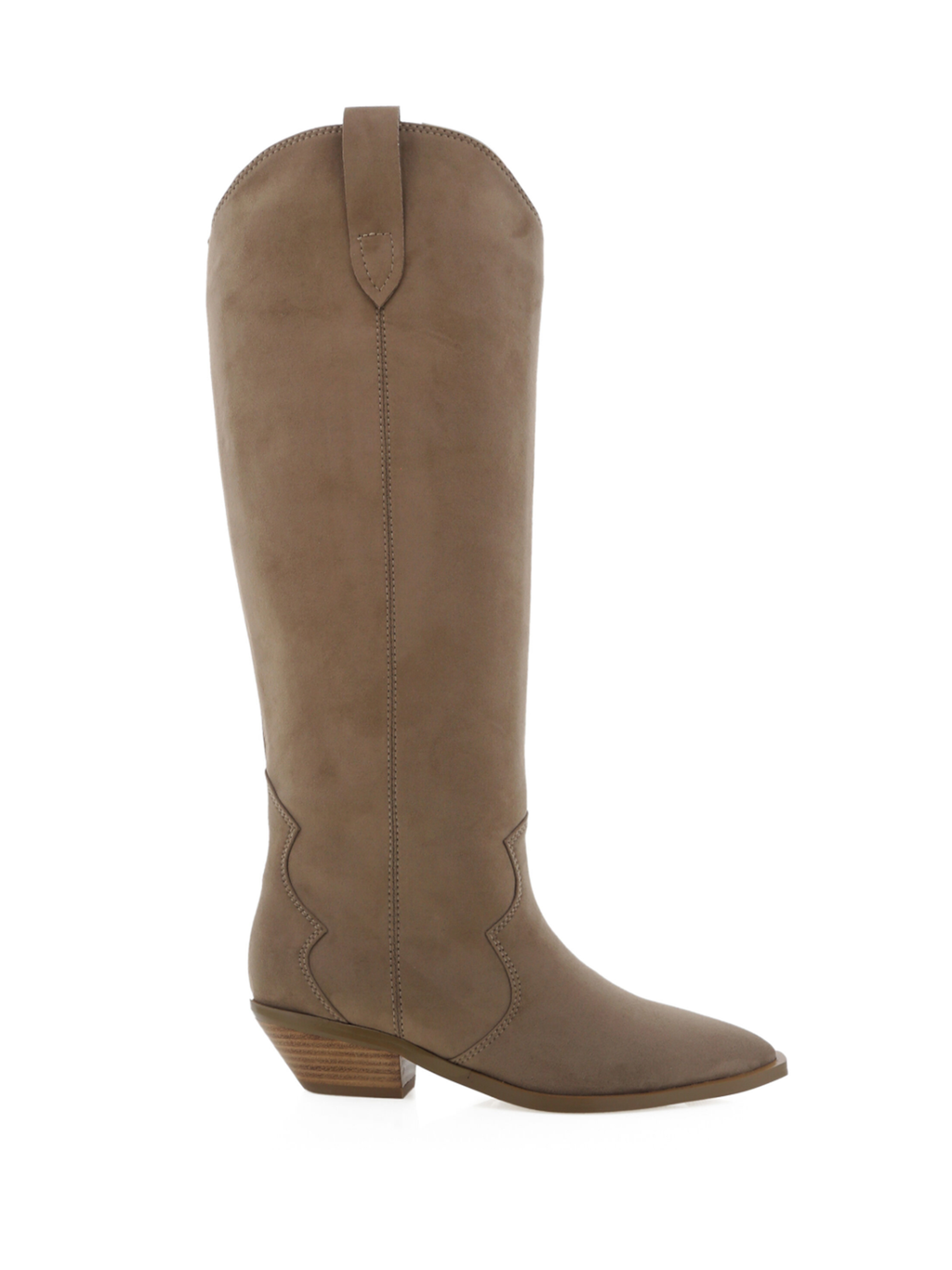 Helix Suede Cowboy Boot in Fawn - Stitch And Feather