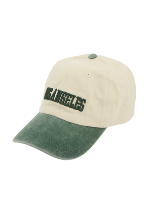 Los Angeles Embroidered Cap in Green - Stitch And Feather