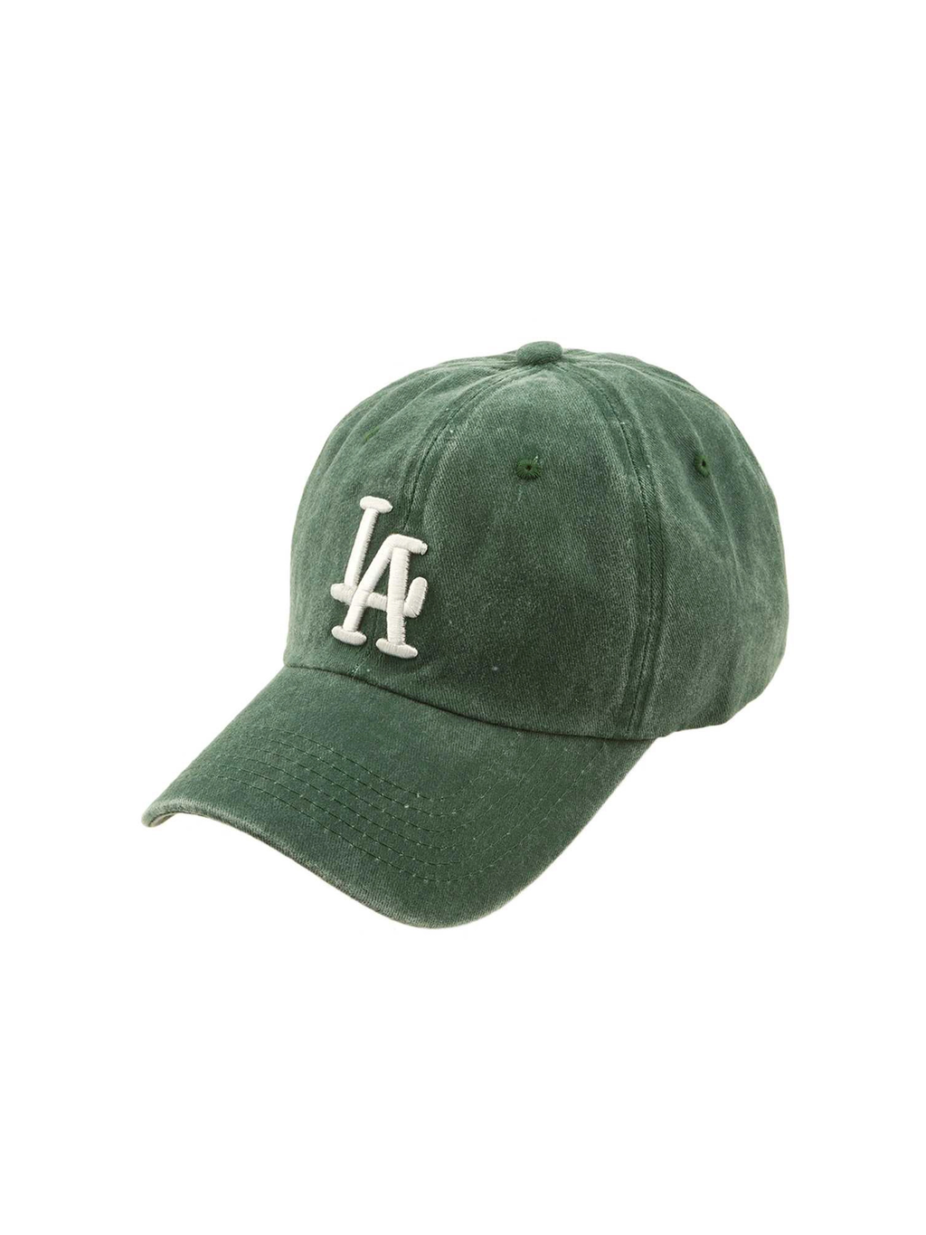 LA Baseball Cap in Green - Stitch And Feather