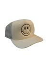 Happy Face Monochrome Trucker Hat - Stitch And Feather