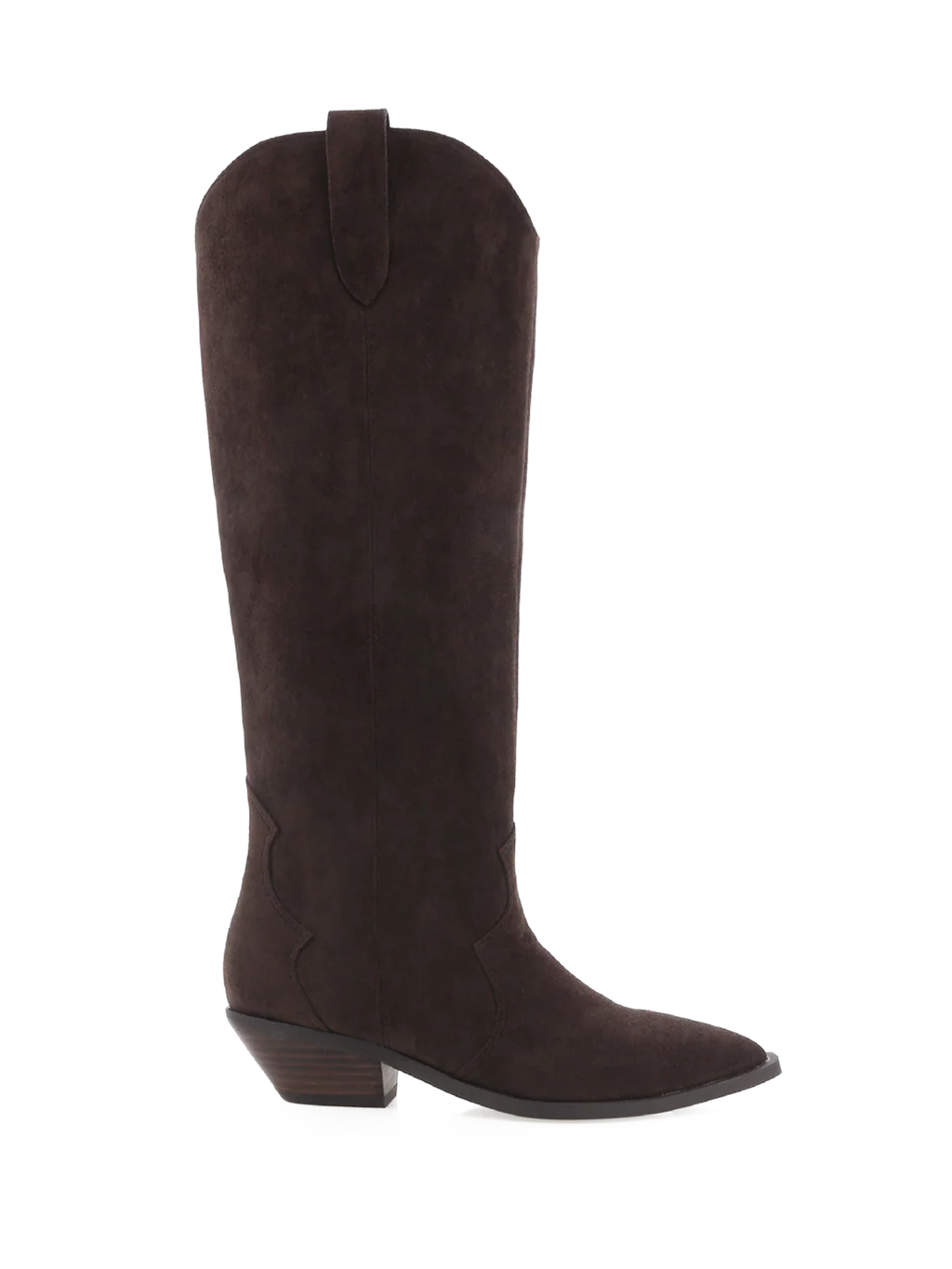 Helix Suede Cowboy Boot in Dark Cacao - Stitch And Feather