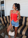 Maven Knit Top in Red - Stitch And Feather