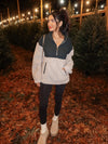 Chilly Nights Half Zip Sherpa Pullover - Stitch And Feather