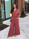 It List Gauze Pants in Chocolate