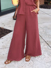 It List Gauze Pants in Chocolate
