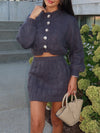 Arlo Cable Knit Sweater in Charcoal
