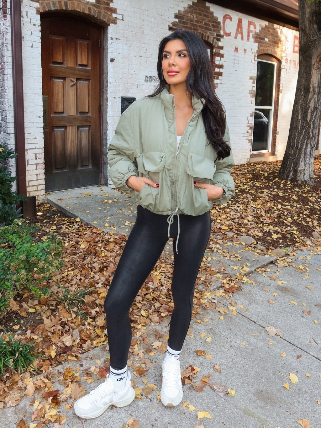 Utility jacket- NJ35793, Olive - Stitch And Feather