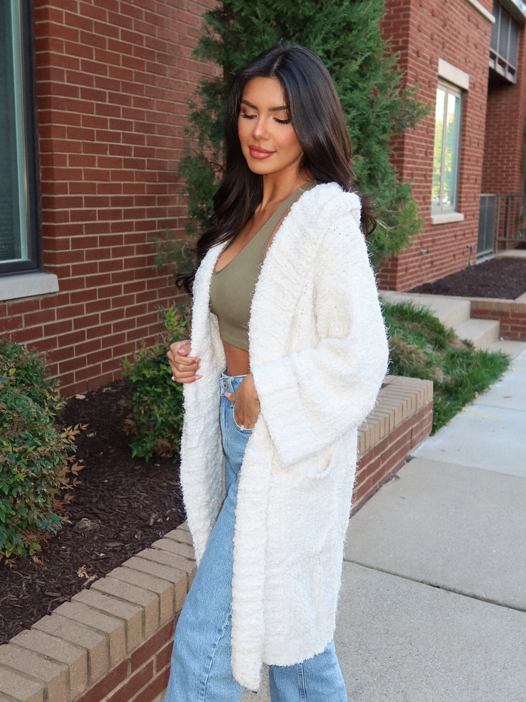 Gemini Soft Knit Cardigan in Ivory - Stitch And Feather