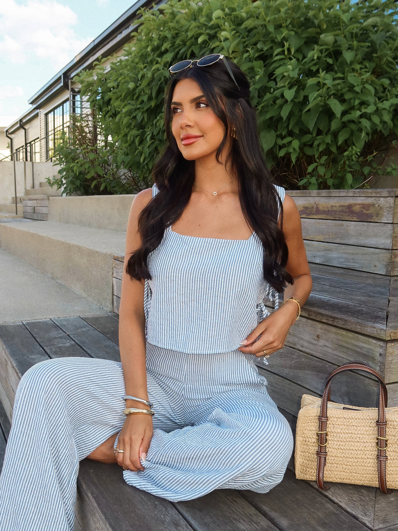 Boardwalk Stripe Crop Top - Stitch And Feather