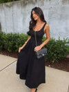 Freya Midi Dress in Black - Stitch And Feather