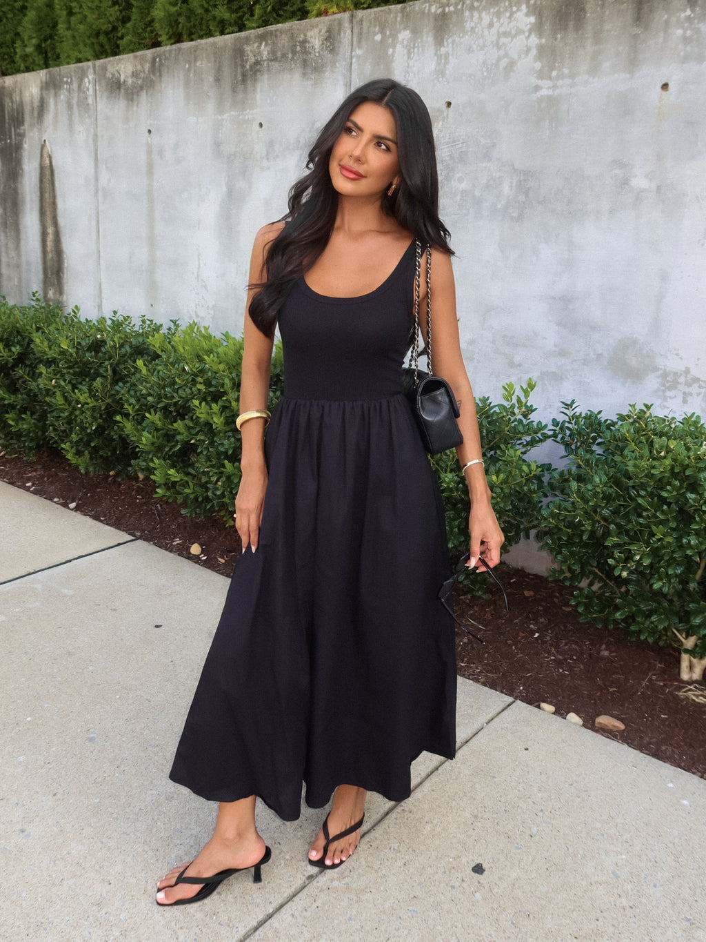 Freya Midi Dress in Black - Stitch And Feather