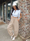 Ramona Barrel Sweatpants in Taupe