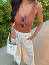 Slow Burn Striped Pants - Stitch And Feather