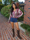 Moira Crochet Knit Sweater