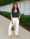 Naomi Denim Corset Top - Stitch And Feather