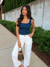 Naomi Denim Corset Top - Stitch And Feather
