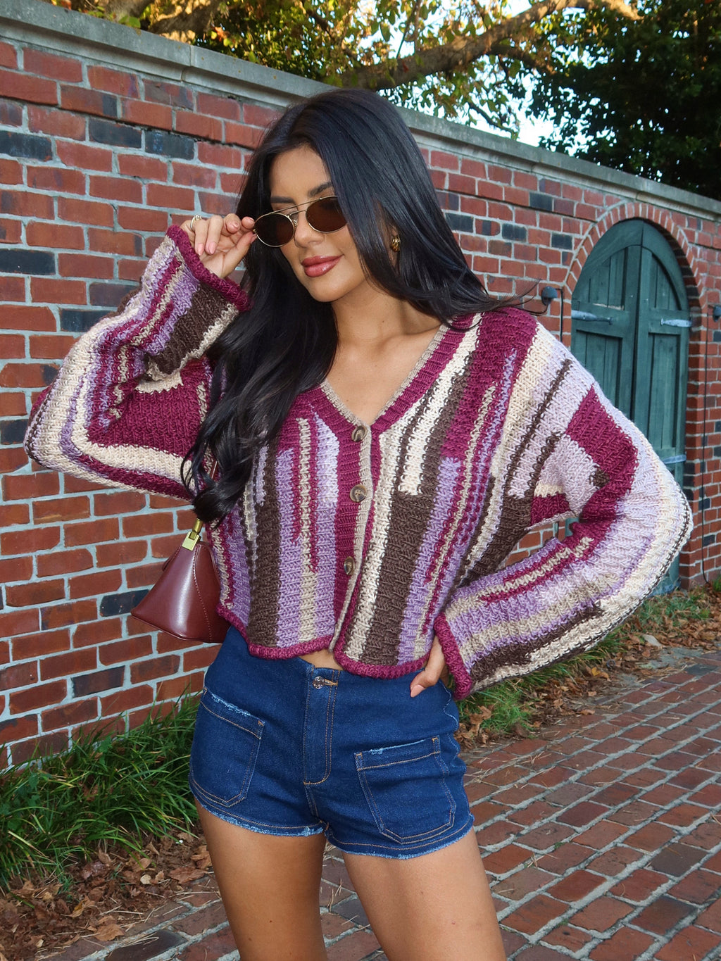 Moira Crochet Knit Sweater