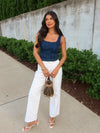 Naomi Denim Corset Top - Stitch And Feather