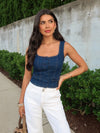 Naomi Denim Corset Top - Stitch And Feather