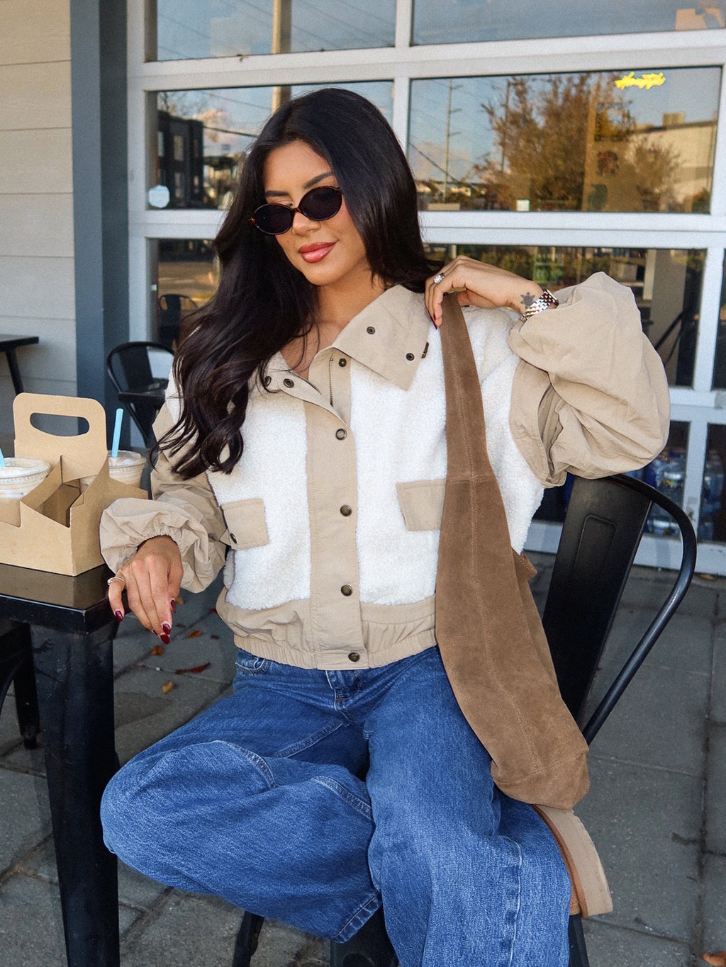 Sandstone Sherpa Windbreaker Jacket