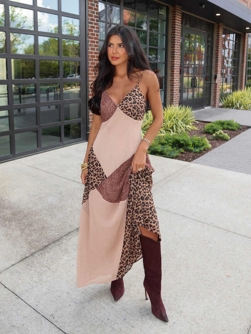 Juna Leopard Maxi Dress - Stitch And Feather