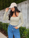 Always Yours Top in Olive - Stitch And Feather