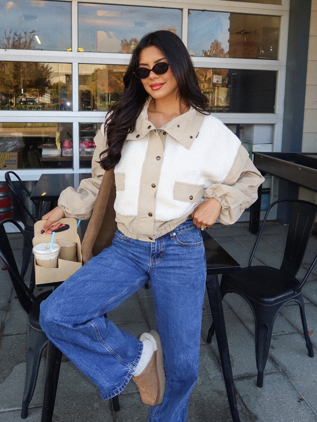 Sandstone Sherpa Windbreaker Jacket