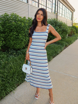 Talei Stripe Knit Midi Dress - Stitch And Feather