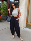 Ramona Barrel Sweatpants in Black