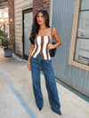 Leah Button Tube Top - Stitch And Feather