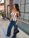 Leah Button Tube Top - Stitch And Feather