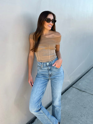 Made For You Mesh Top - Stitch And Feather