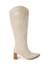 Bonnye Knee High Boot in Ivory - Stitch And Feather