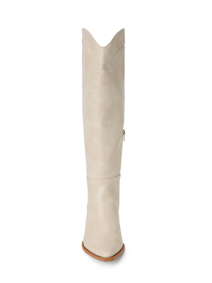 Bonnye Knee High Boot in Ivory - Stitch And Feather