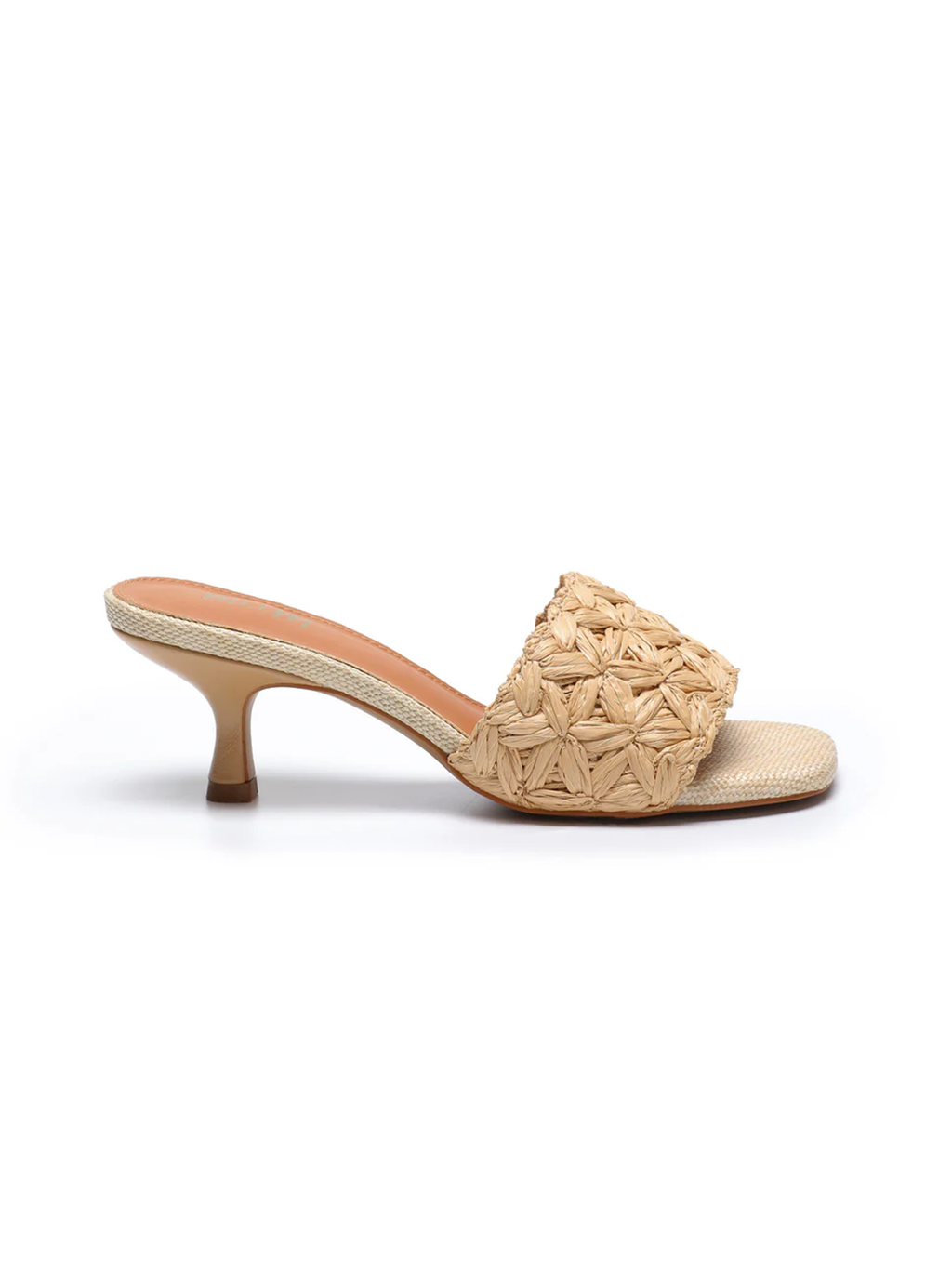 Luna Raffia Kitten Heel - Stitch And Feather