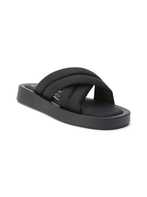 Piper Slide Sandal in Black - Stitch And Feather