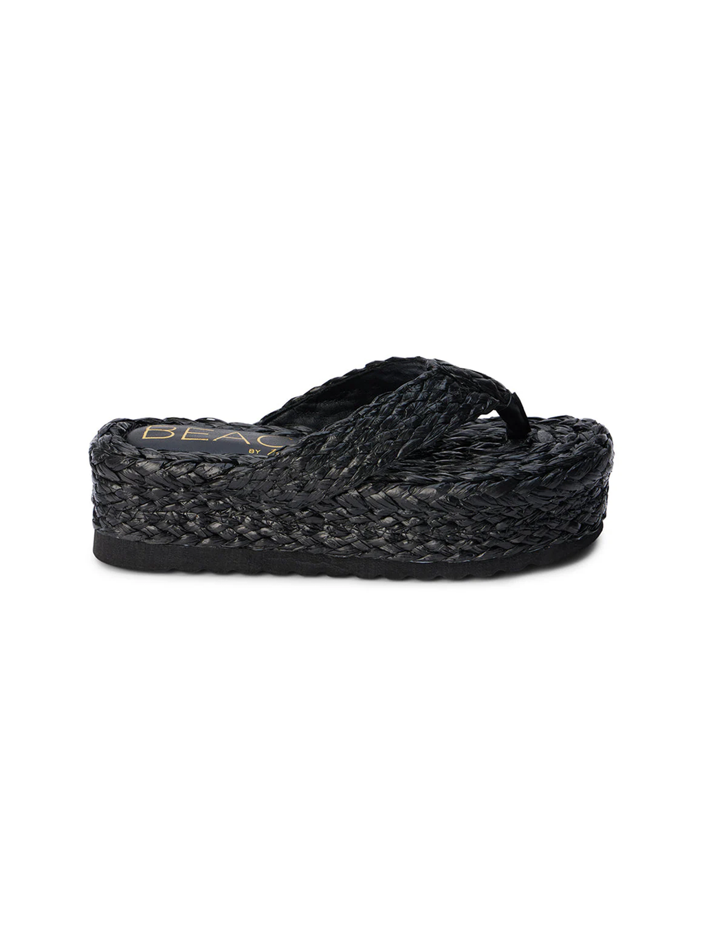 Sailor Raffia Sandal in Black - Stitch And Feather