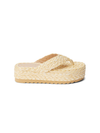 Sailor Raffia Sandal in Natural - Stitch And Feather