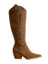 Samara Cowgirl Boot in Brown - Stitch And Feather