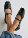 Mick Ballet Flats in Black - Stitch And Feather