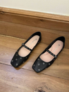 Mick Ballet Flats in Black - Stitch And Feather