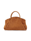 Madilyn Vegan Suede Bag in Brown